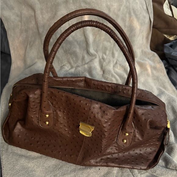 Bloomingdale’s ostrich print purse - Picture 3 of 6